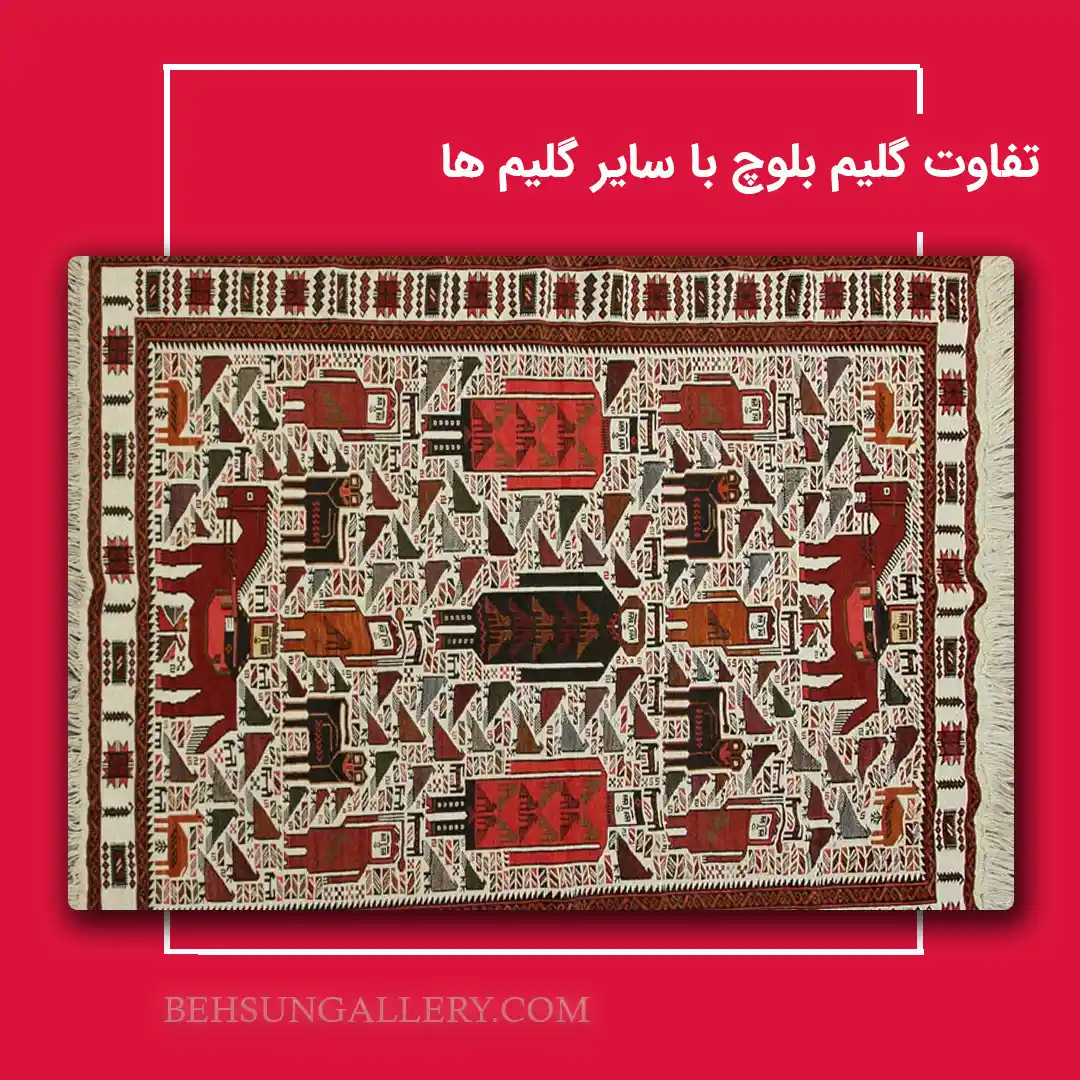 مقایسه گلیم بلوچ با دیگر گلیم‌ های ایرانی